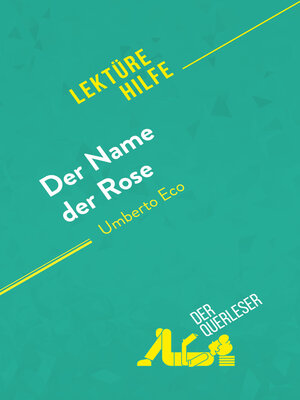 cover image of Der Name der Rose von Umberto Eco (Lektürehilfe)